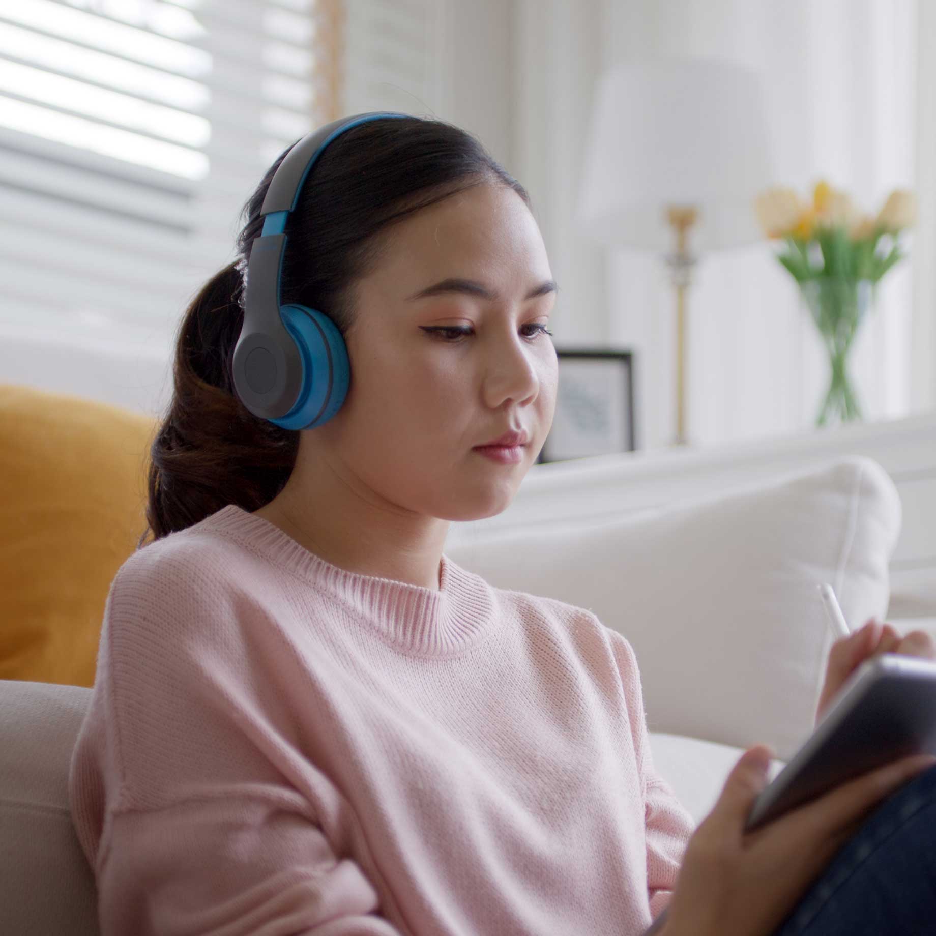 Young girl using a tablet