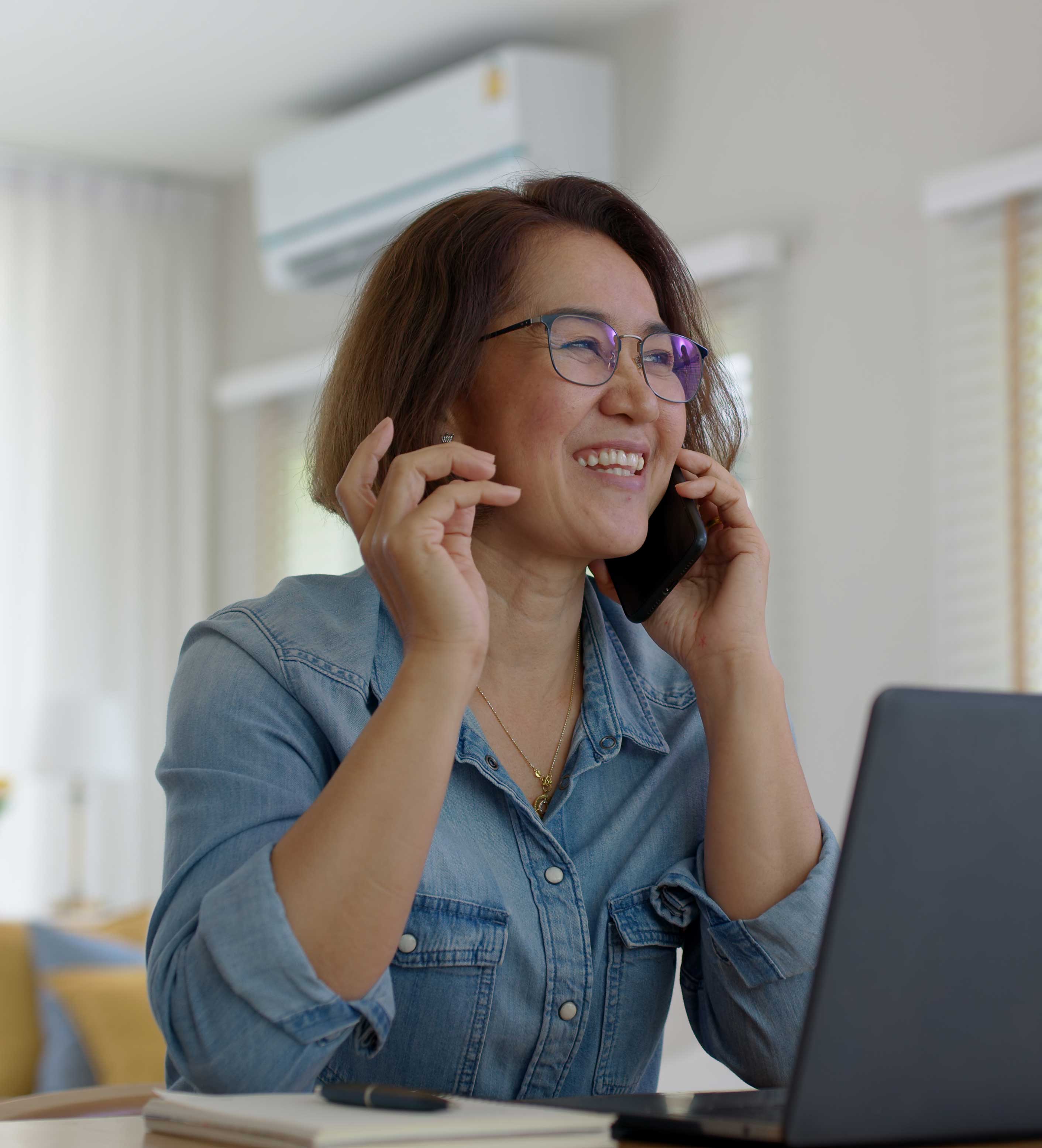 Lady on the phone