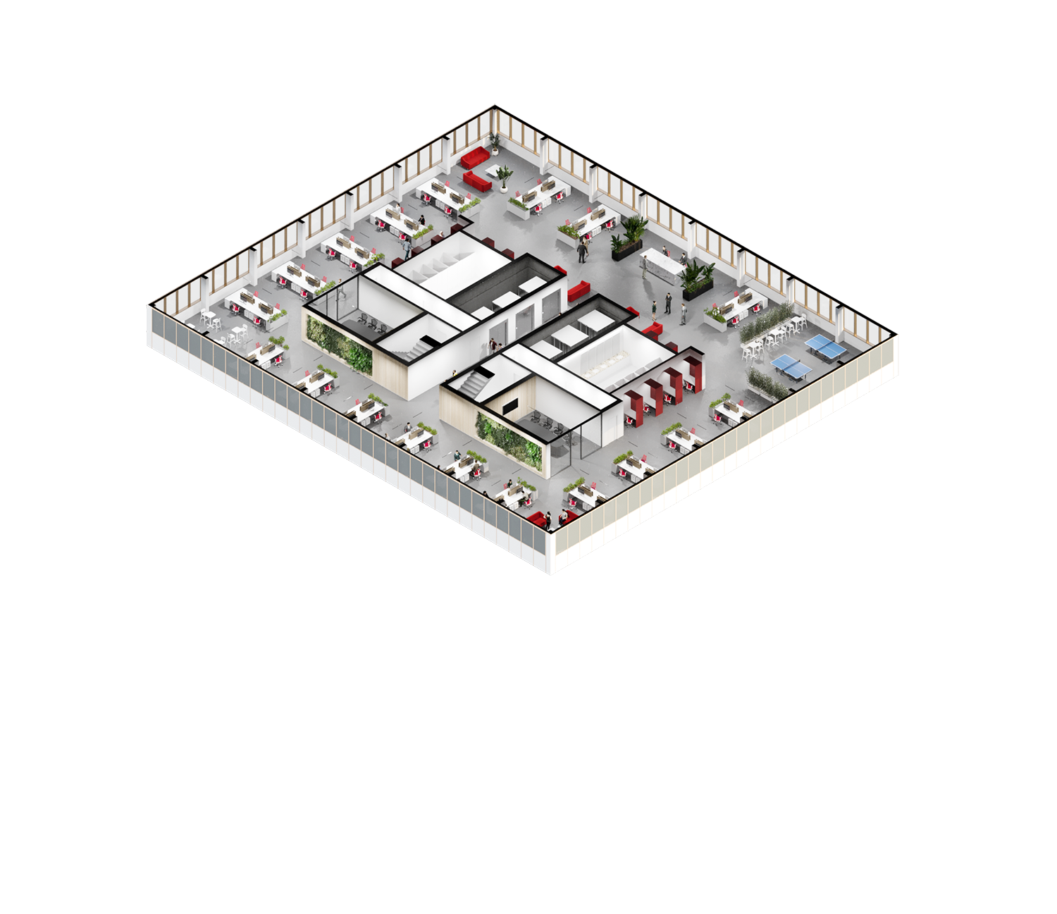 Office building floor plan