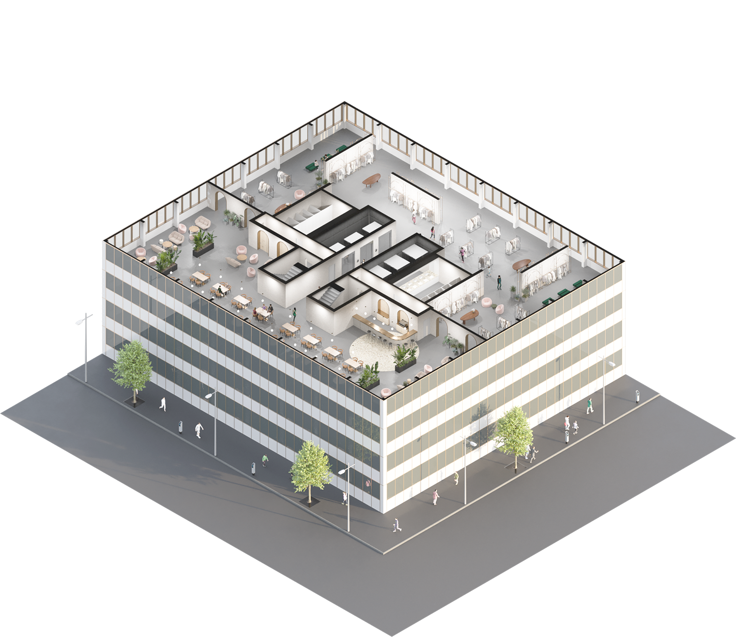 Retail building floor plan